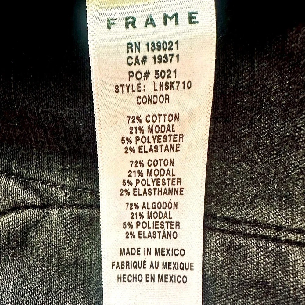 FRAME Denim Womens Size 28 Le‎ High Skinny High Waist Black CONDOR